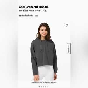 Lululemon Cool Crescent runner cropped hoodie